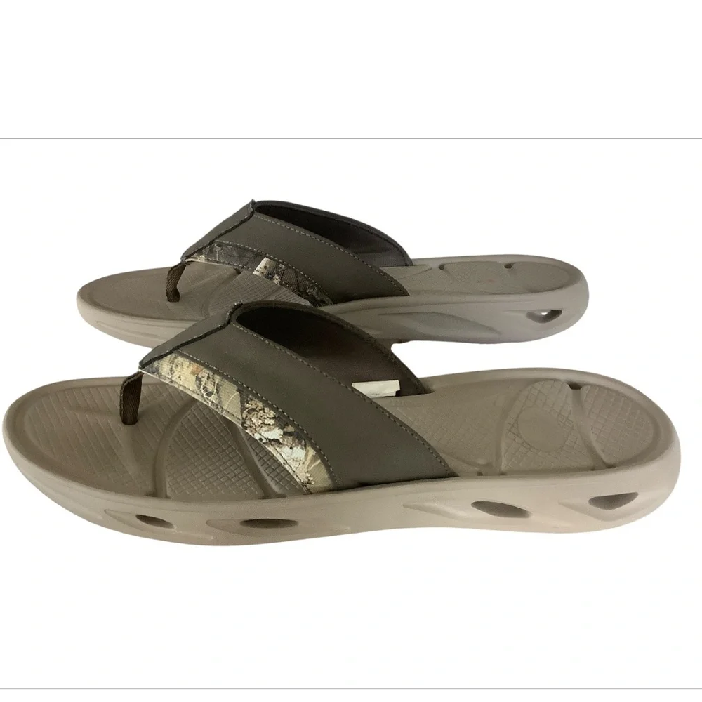 O'Rageous ReelTree Khaki Flip Flop Arch Support Flip flop Thong Sandals Size 12